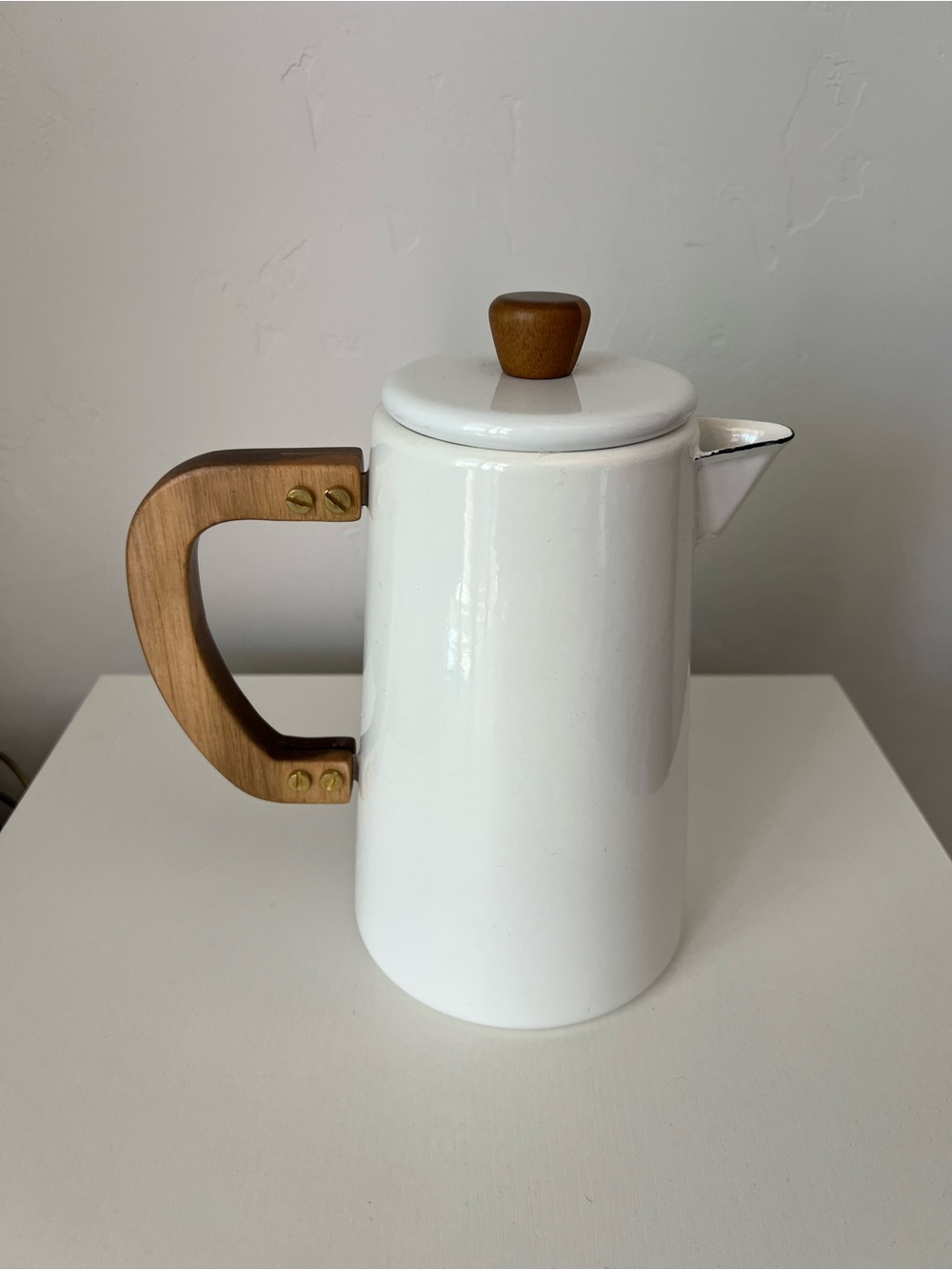 Heart and Hand with Magnolia 6 cup White Pitcher with Lid